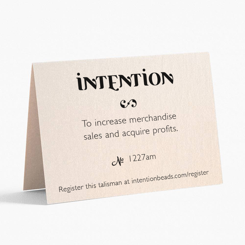 To increase merchandise sales and acquire profits. - Intention Beads | Astrology | Talisman