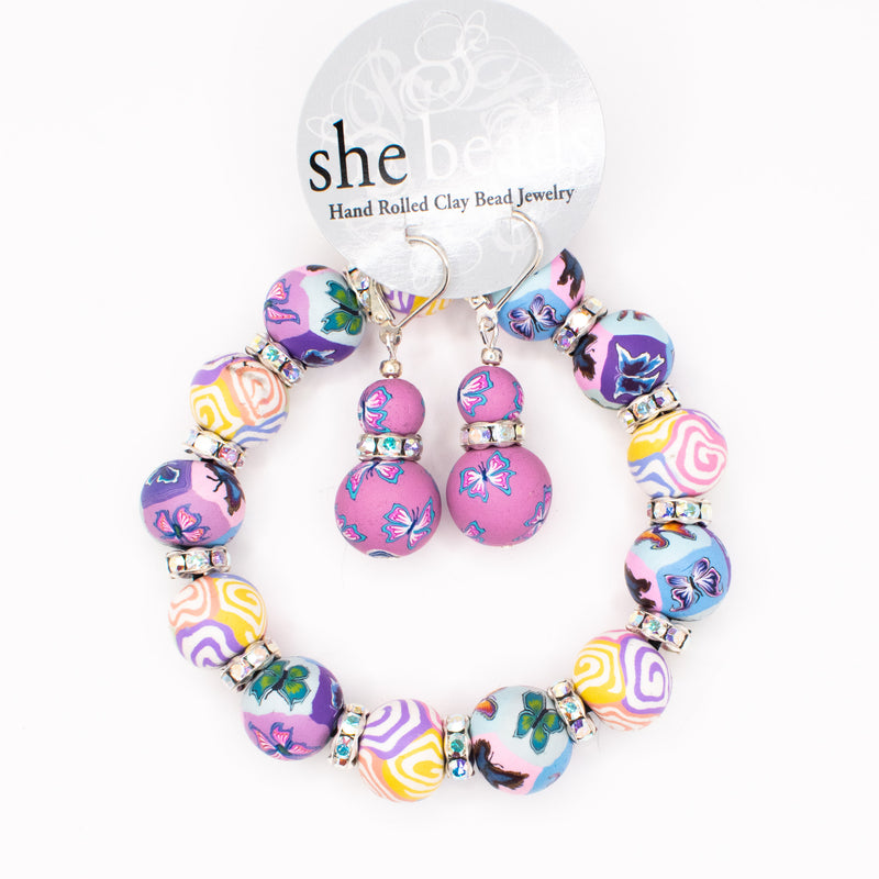 One of a Kind Large Bead Bracelet & Earring Sets